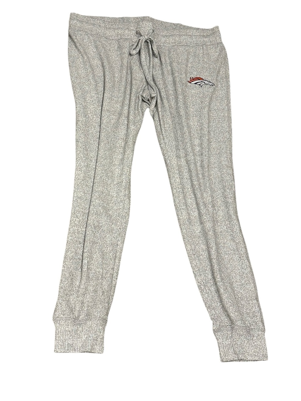 NWT NFL APPAREL DENVER BRONCOS Women’s Cherish Sweaterknit Pants Heather Gray XL